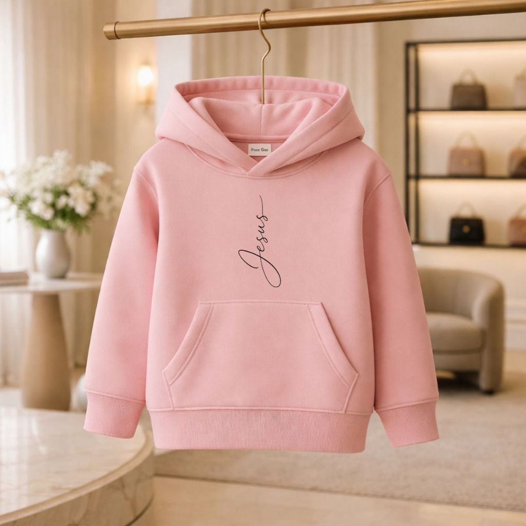 Blusa De Frio Infanto Juvenil Moletom Estampa Jesus Unissex Casaco Minimalista Clean Estiloso Qualidade Peluciado Capuz