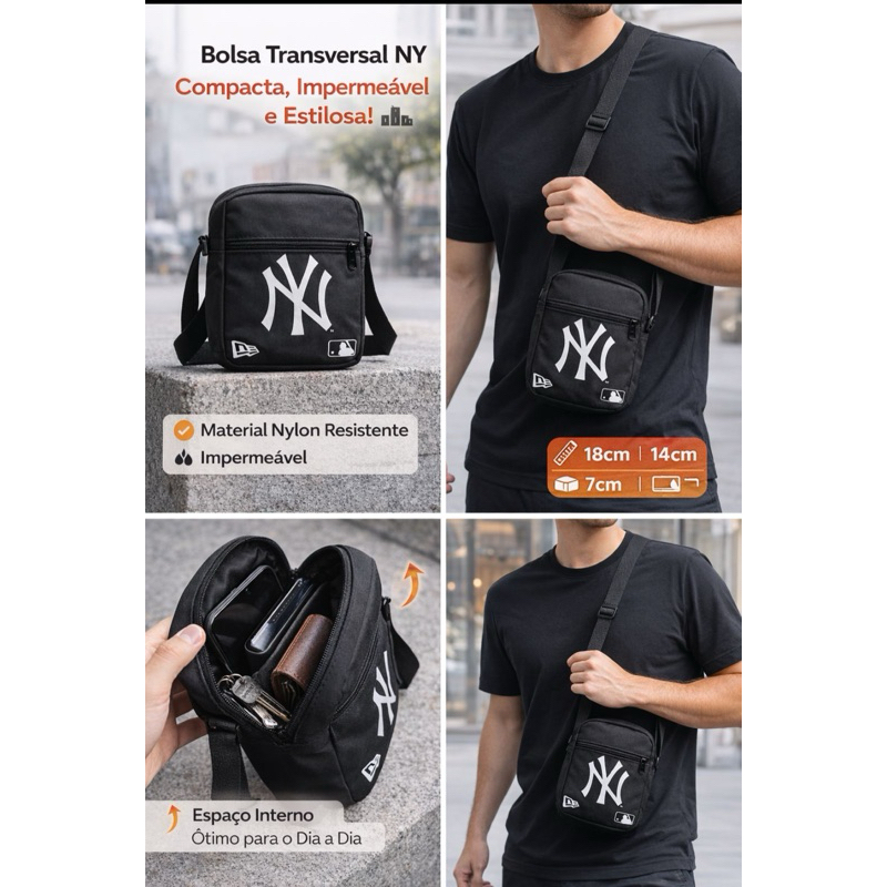 Shoulder Bag Unissex Masculina Feminina - Bolsa Transversal Pequena Trabalho Escola Passeio