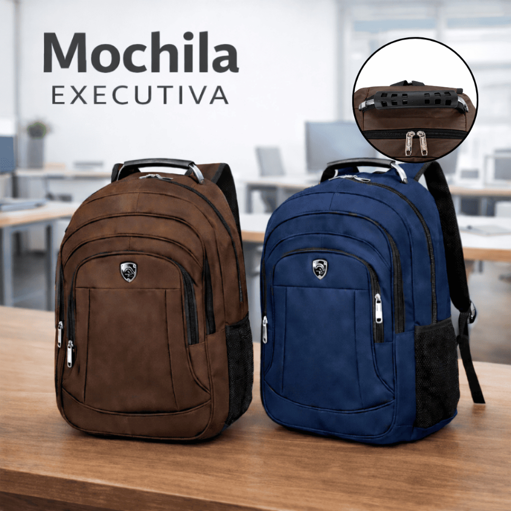 Mochila Executiva Trabalho Faculdade Viagem Reforçada Bolso Para Notebook Resistente A Água