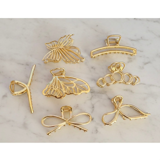 Kit 7 Presilhas de Cabelo Piranha de Metal Feminino Dourada/Prata 7,5 cm em Oferta na Shopee