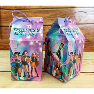 Caixa Milk Lembrança de Festa Guerreiras do K pop em Oferta na Shopee