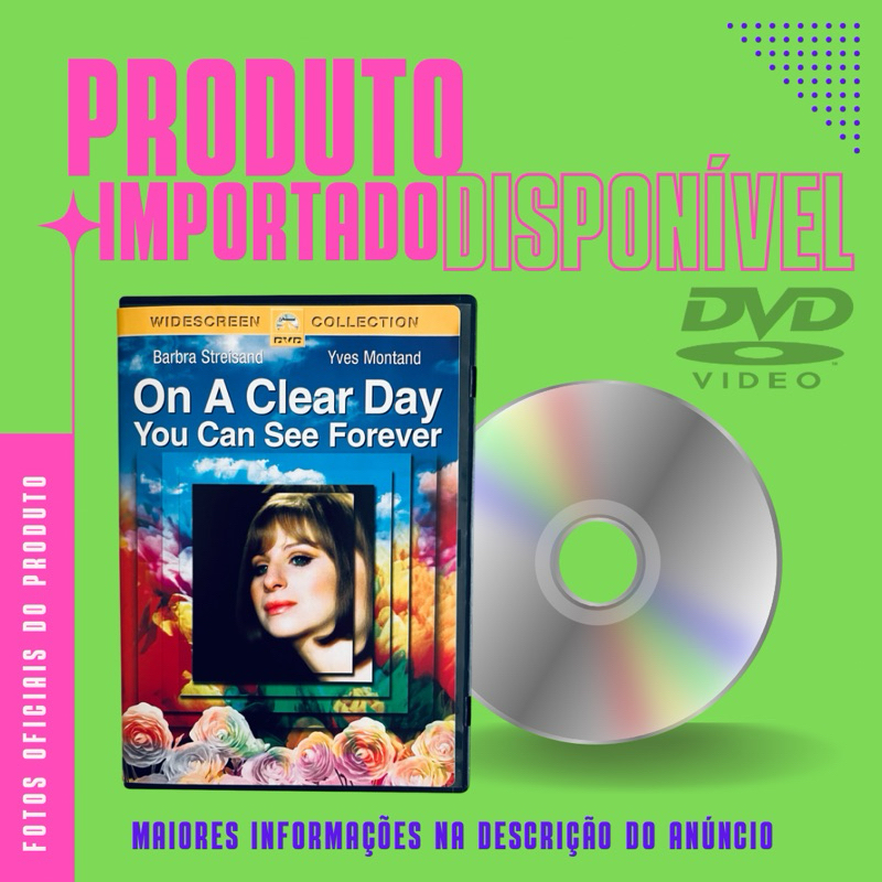 DVD IMPORTADO FILME ON A CLEAR DAY YOU CAN SEE FOREVER (Num Dia Claro de Verão) - Com: Barbra Streisand