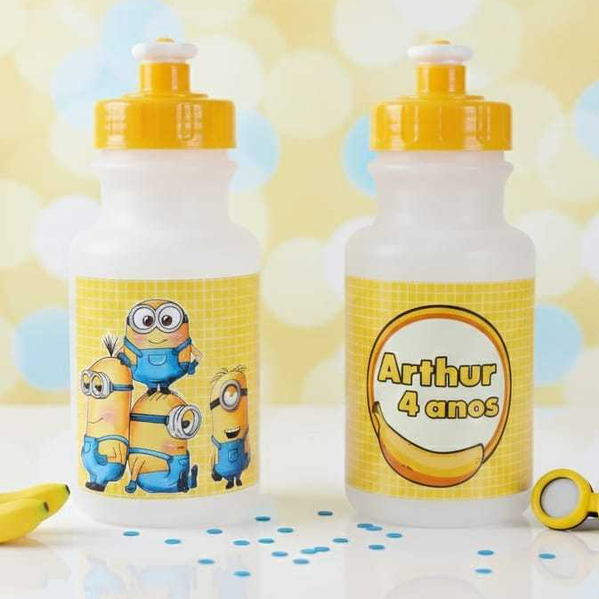 10 Garrafinhas Squeeze  Minion Minions 300ml Personalizadas Lembrancinhas Infantil Criativo Aniversário