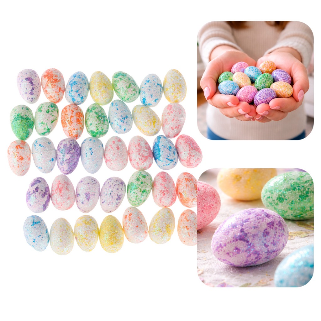 Decoração De Páscoa Ovinhos Coloridos 36 Unidades Com 3,5Cm Para Mesas E Cestas Silver Festas em Oferta na Shopee