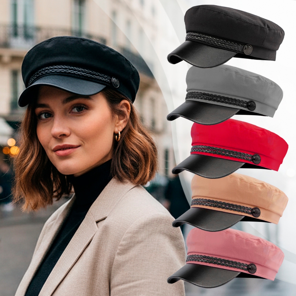 Boina Francesa Quepe Unissex Aveludada Inverno Moda Estilosa Feminina Masculina Feltro Confortável