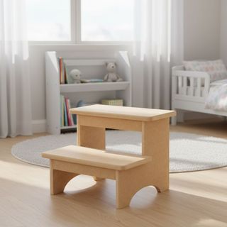 Banquinho Escadinha Pet Infantil para Higiene Banheiro Casa Cama MDF