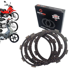 Kit Discos de Embreagem Motomo Padrão OEM Honda POP 100\110i 2007 a 2024 - Biz 125 2006 a 2024