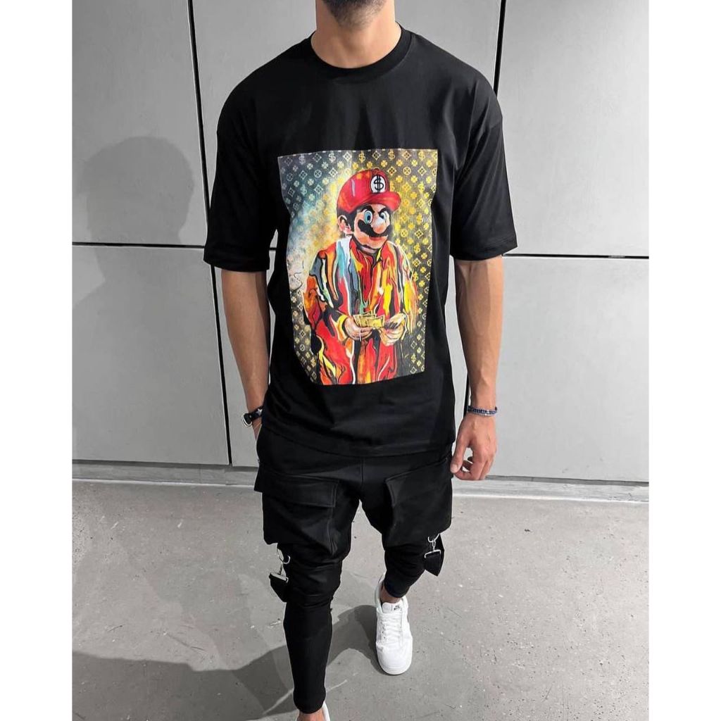 Camiseta Oversized Player Mhoney Art Aftersoul Unissex Plus Size P ao G6 100% Algodão