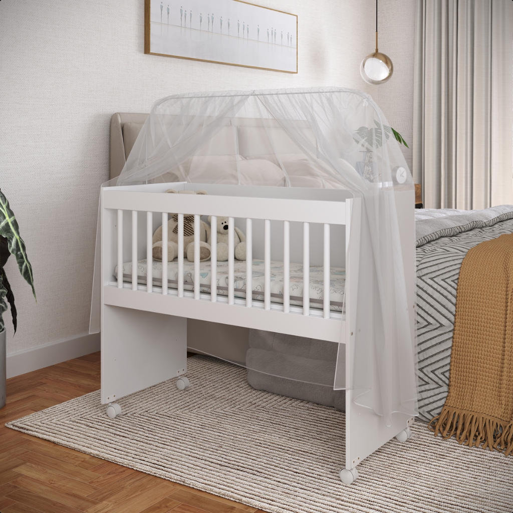 Mini Berço Multiuso Chiqueirinho Com Colchão Moisés Para Bebê Infantil 5 em 1