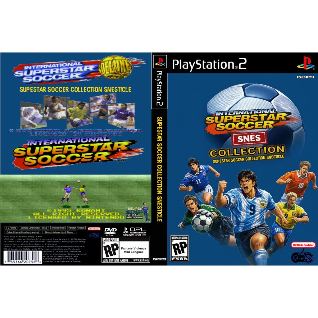 International Superstar Soccer Snes Collection (PS2 DVD 📀) + CAPA DVD