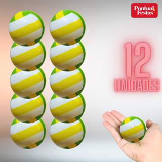 KIT 12 Bolas Antiestresse De Espuma 6cm Voleibol em Oferta na Shopee