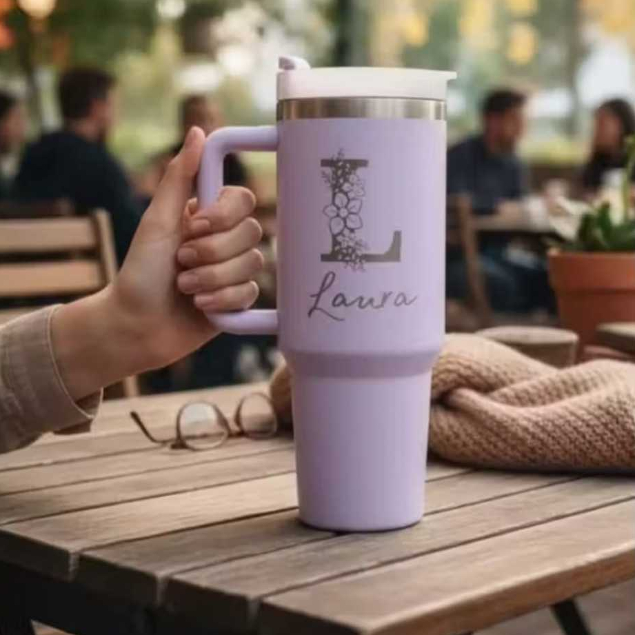 Copo Garrafa Térmico Copão 1200ml Personalizado Laser Nome Logo Alça e Canudo Academia Amor Namorada