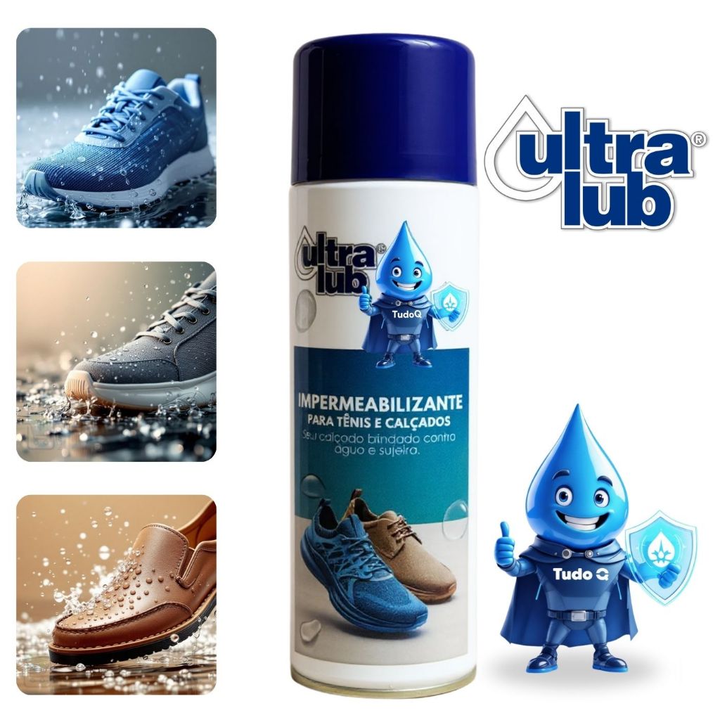 Impermeabilizante para Tênis e Calçados 325ml  UltraLub Spray Tecido, Camurça e Couro