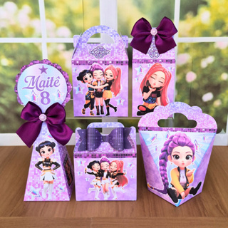 Kit Caixinhas Personalizadas GUERREIRAS DO K-POP para Festas de Aniversário Infantil - Mimos Menina. em Oferta na Shopee