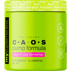 Pré-Treino C.A.O.S 300g | Pump Fórmula | 400mg de Cafeína - My Suplementos