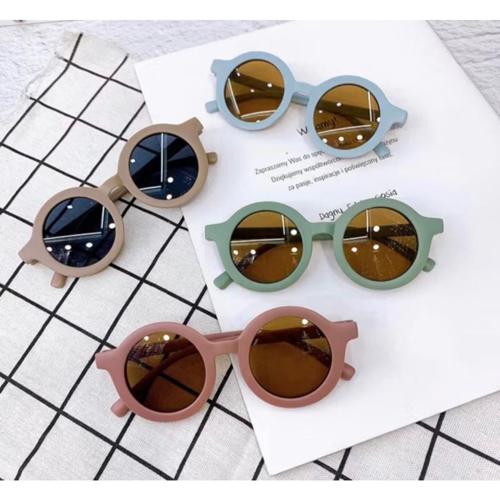 Óculos de Sol para Crianças Com Proteção UV400 Design Clássico Redondo para Meninos e Meninas