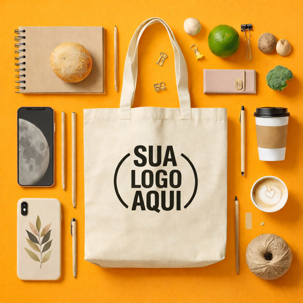 15 Ecobag Cru 100% Algodão Bolsa Sacola Ecológica Lisa Logo Personalizada