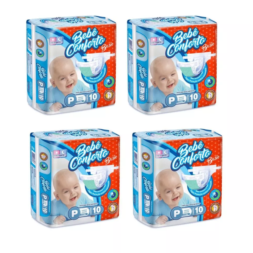 Fralda Infantil B.C - (Dia & Noite) Mini - Kit com 4 Pacotes.