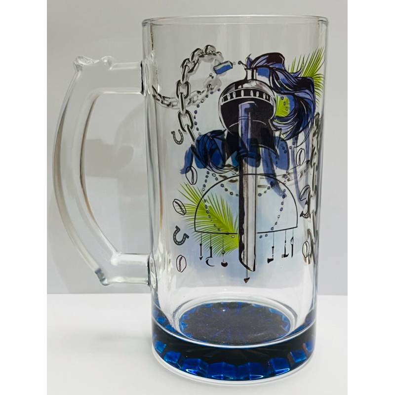 CANECA DE CHOPP E BEBIDAS OGUM - UMBANDA CANDOMBLÉ 475ml DEGRADE AZUL