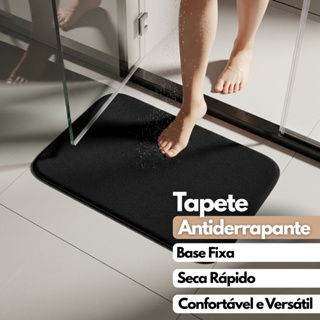 Tapete Banheiro Antiderrapante Algodão 40x50 Secagem Rápida Saída Box Macio Absorvente em Oferta na Shopee