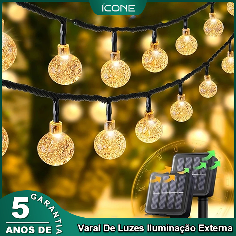 5/7/12M LED Varal De Luzes Iluminação Luzes De Natal Externa Decoração For Gambiarra Casamento Jardim
