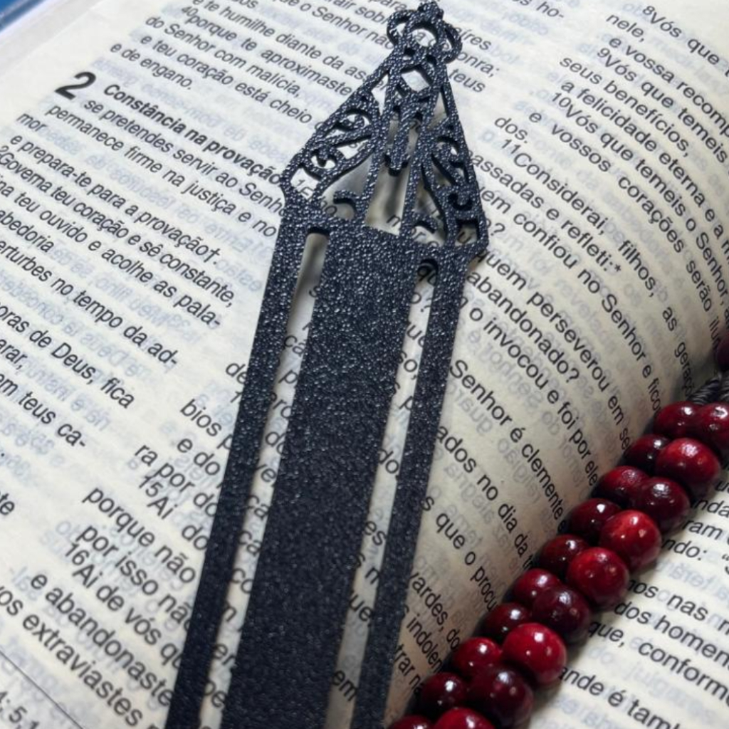 Marcador de Página Nossa Senhora Aparecida Leitura Religião Devocional Fé Católica Bíblia Sagrada