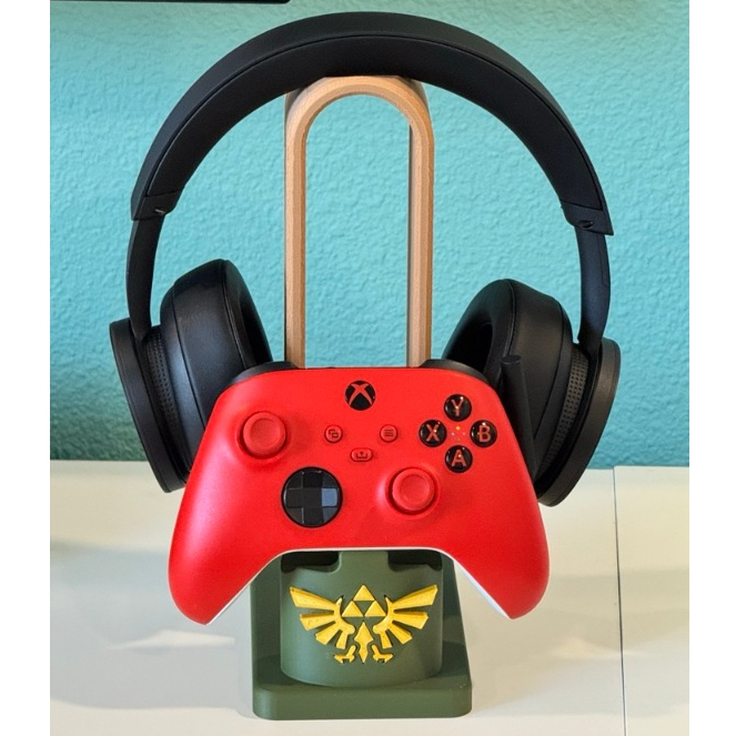 Suporte Gamer 2 em 1 Headset e Controle | Inspirado em Zelda | PS5 Xbox Switch | Gamer