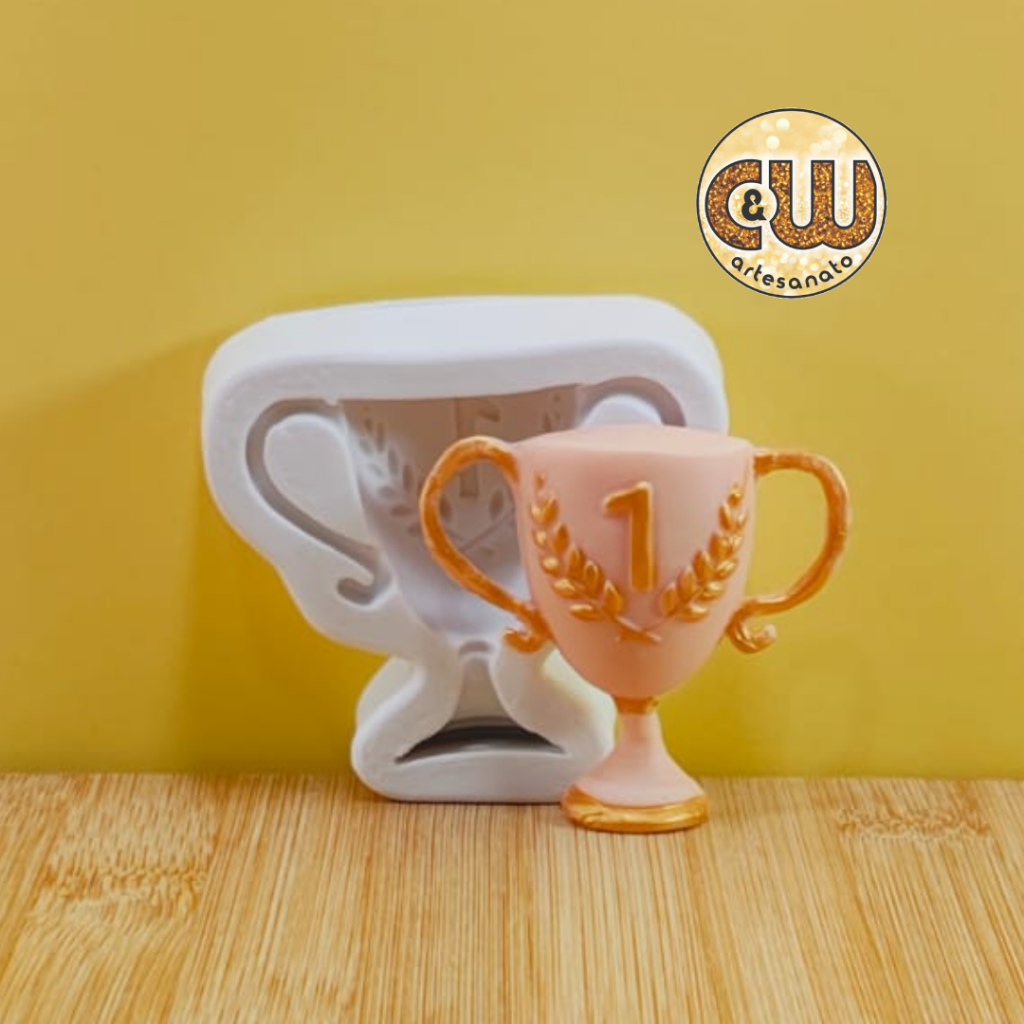 Molde de Silicone Troféu / Taça / Campeão / Esporte / Futebol em Oferta na Shopee