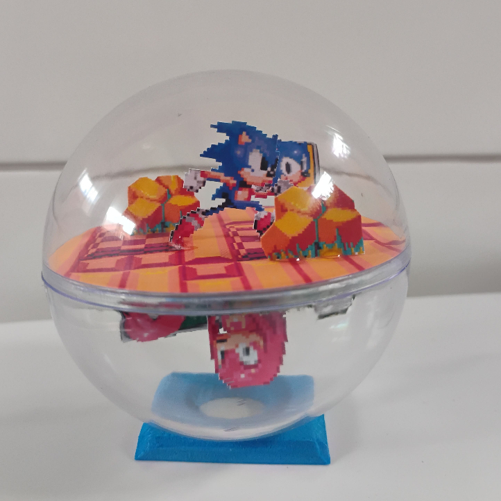 sonic e knuckles Esfera diorama