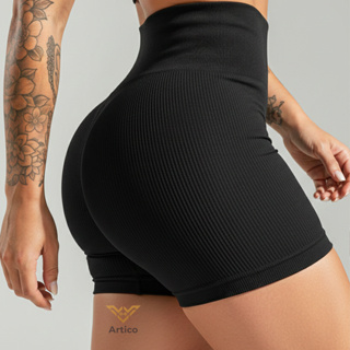 Shorts Fitness Canelado Academia Zero Transparencia Feminino Premium em Oferta na Shopee