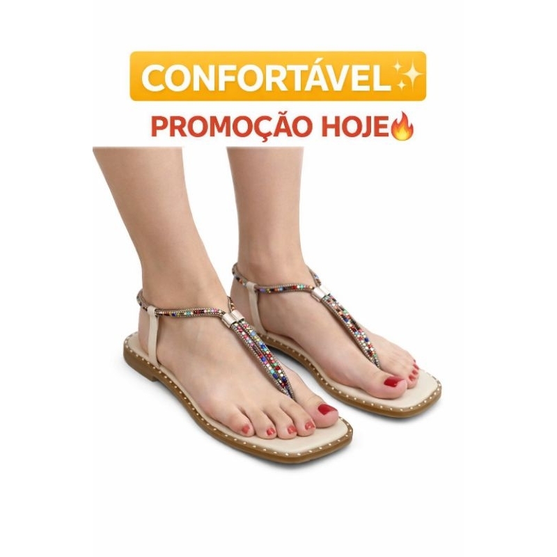 Sandália Feminina Confortável e Elegante✔ Super confortável✔ Leve e macia✔ Ideal para o dia a dia✔