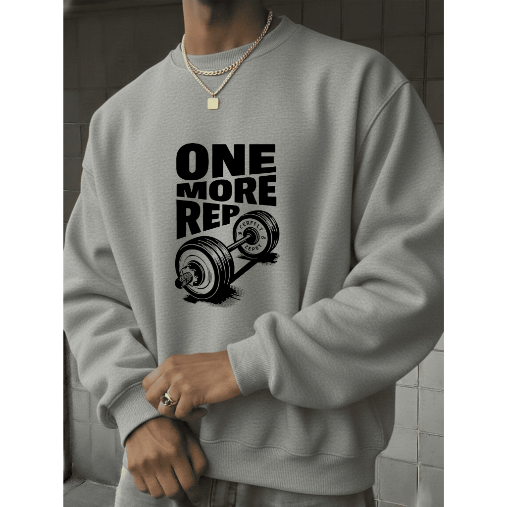 Moletom Masculino Gola Redonda Flanelado Premium Confortável para Inverno One Rep Academia Peso