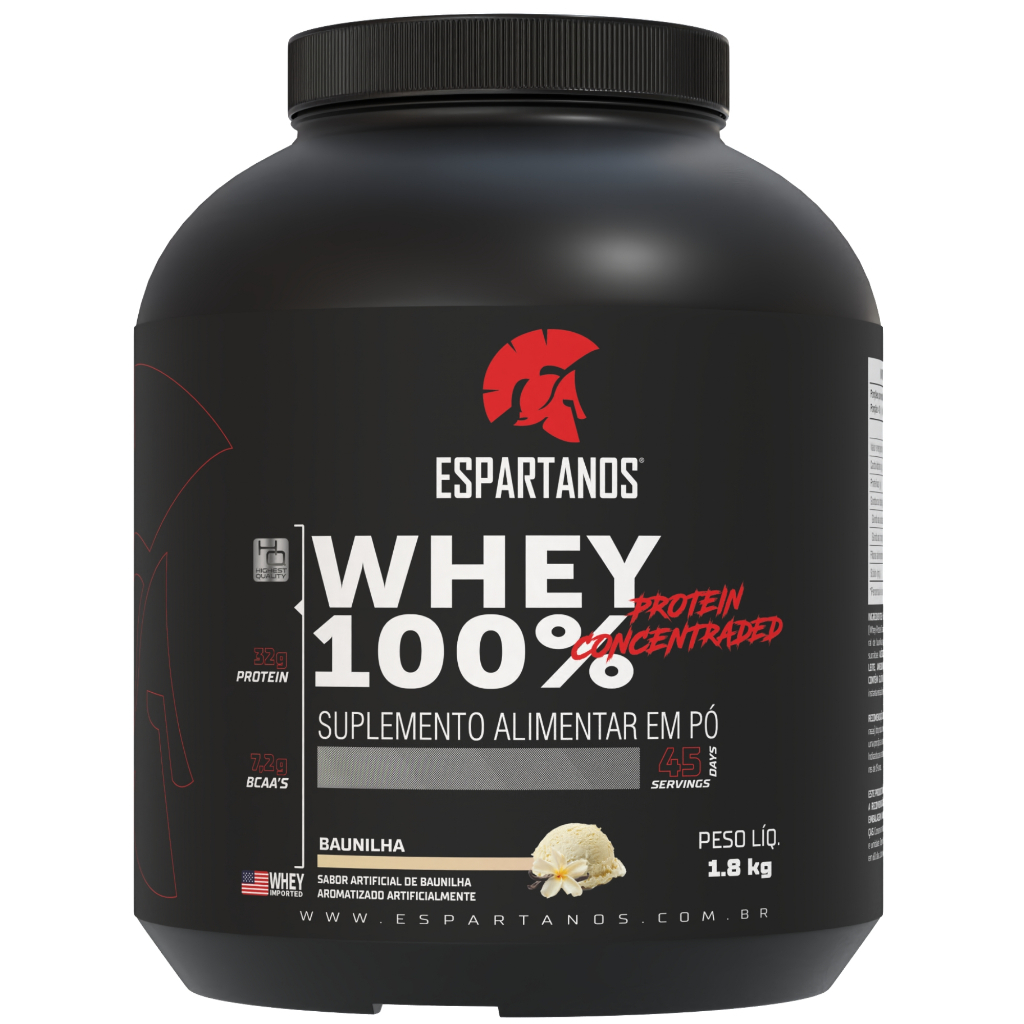 Whey Protein Concentrado 1800g WPC 80 - Espartanos em Oferta na Shopee