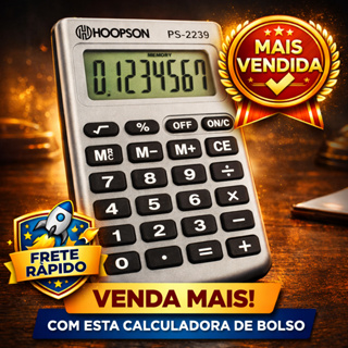 Calculadora de Bolso 8 Dígitos Visor Grande Teclas Macias Leve e Resistente Uso Escolar e Escritório em Oferta na Shopee