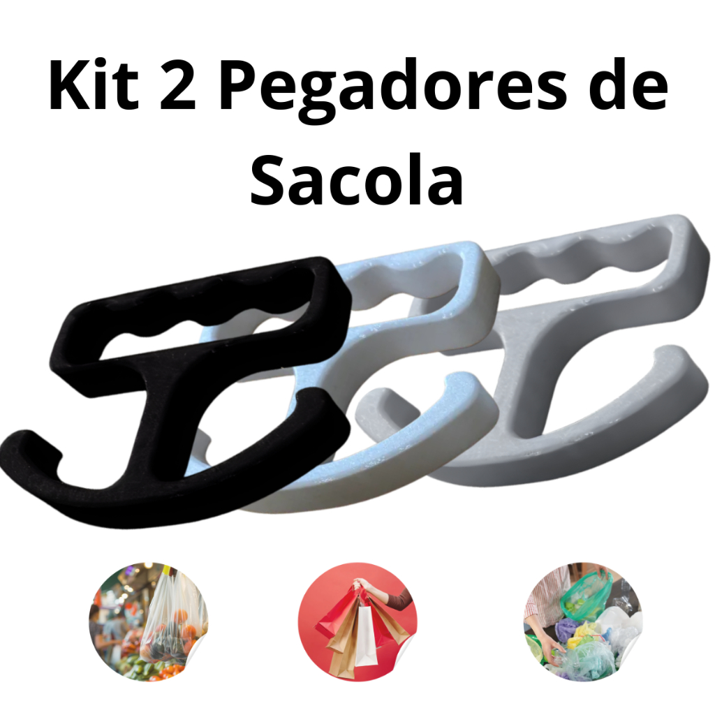 Suporte Pegador de Sacolas Alça Porta Compras Ergonômico Carregador Suporte Confortável Não machuca em Oferta na Shopee