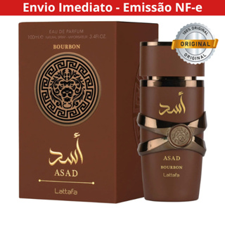 Perfume Árabe Asad Bourbon Masculino 100ml Original Lattafa Com NF-e em Oferta na Shopee