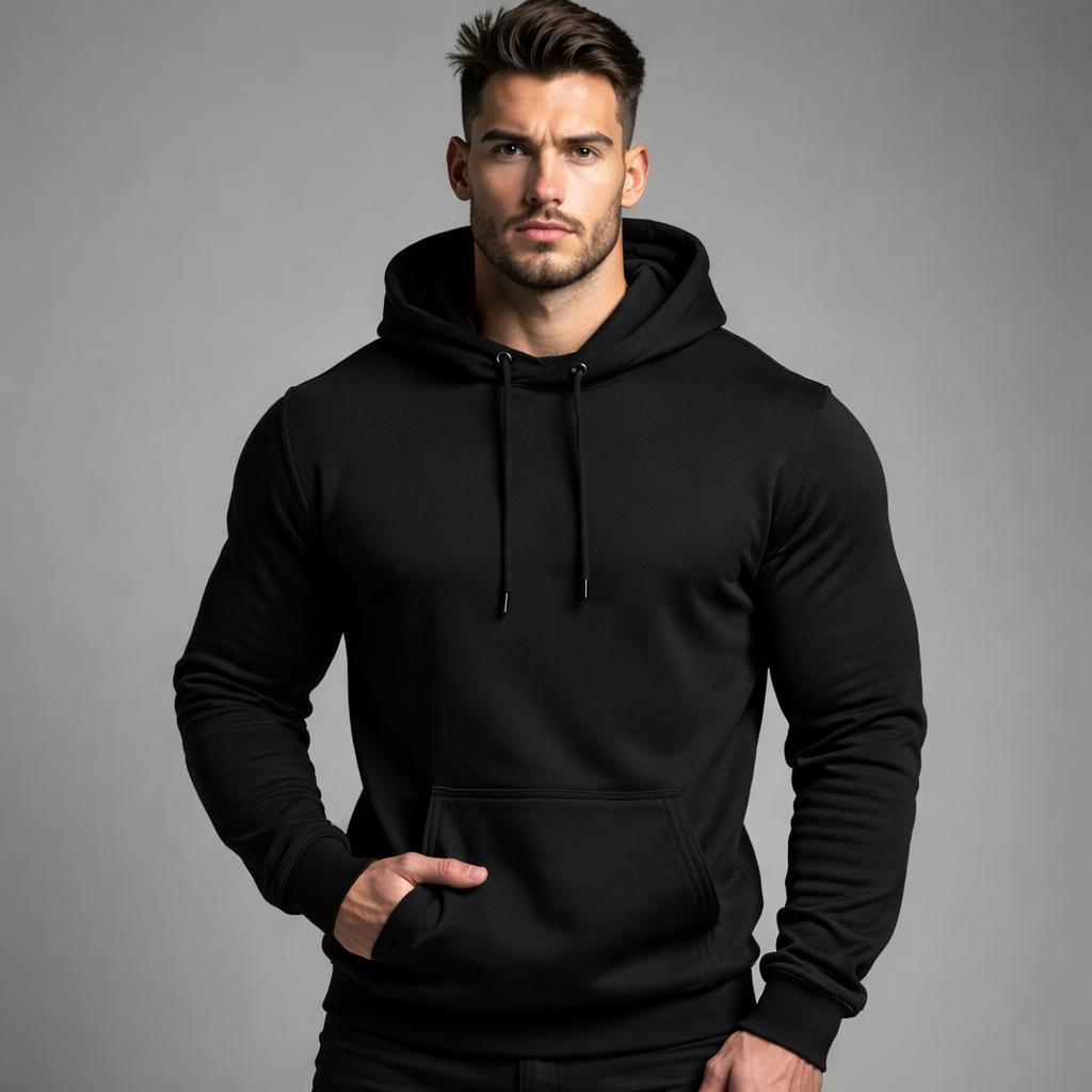 Moletom Canguru Unissex Blusa de Frio Feminino e Masculino Com Capuz Moletom Algodão  MLT01-LISO