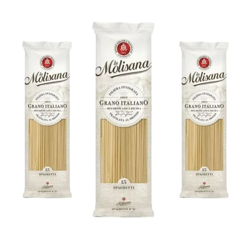 Kit 3 Macarrão Italiano Spaghetti Nº15 La Molisana 500g Grano Premium Importado