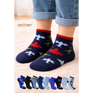 Meias de algodão Infantil Menino - kits com 3-6-9 pares em Oferta na Shopee