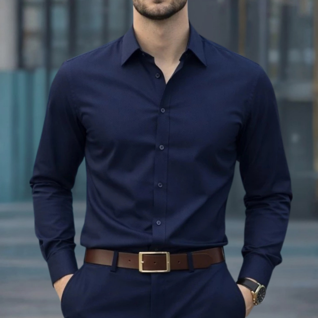 Camisa Manga Longa Microfibra Slim Fit Gola Italiana em Oferta na Shopee