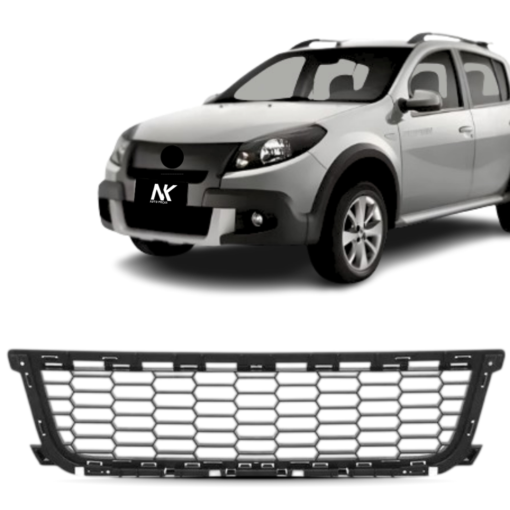 Grade Central Parachoque Dianteiro Sandero Stepway 2008 2009 2010 2011 GRADE DIANTEIRO CENTRAL PARACHOQUE GRADE INFERIO