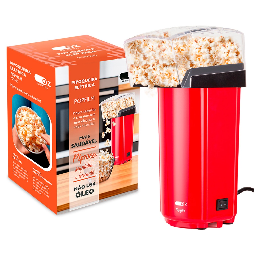 Pipoqueira Elétrica Ozline Sem Óleo Saudável 1500w Portátil Ar Quente em Oferta na Shopee