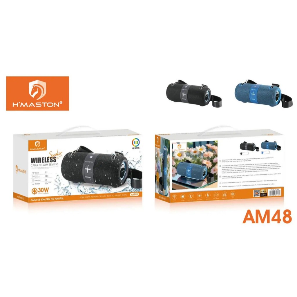 H'Maston AM48 Caixa de Som Bluetooth Portátil