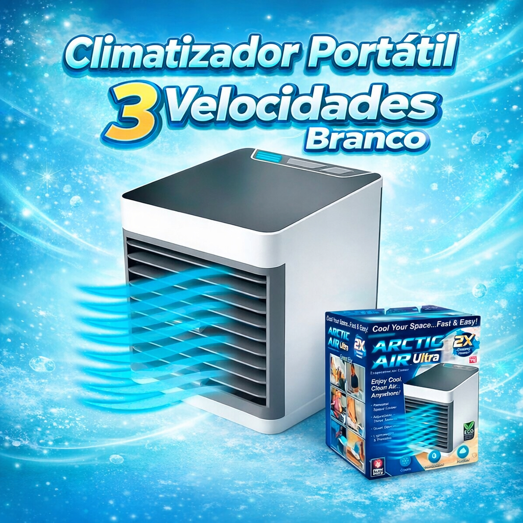 Climatizador Portátil Purificador e Aquecedor Mini Ar Condicionado