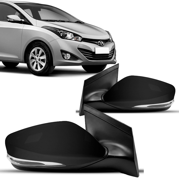 Par Retrovisor Hb20 2012 13 14 15 2016 Eletrico Com Pisca — imagem 2 de 2