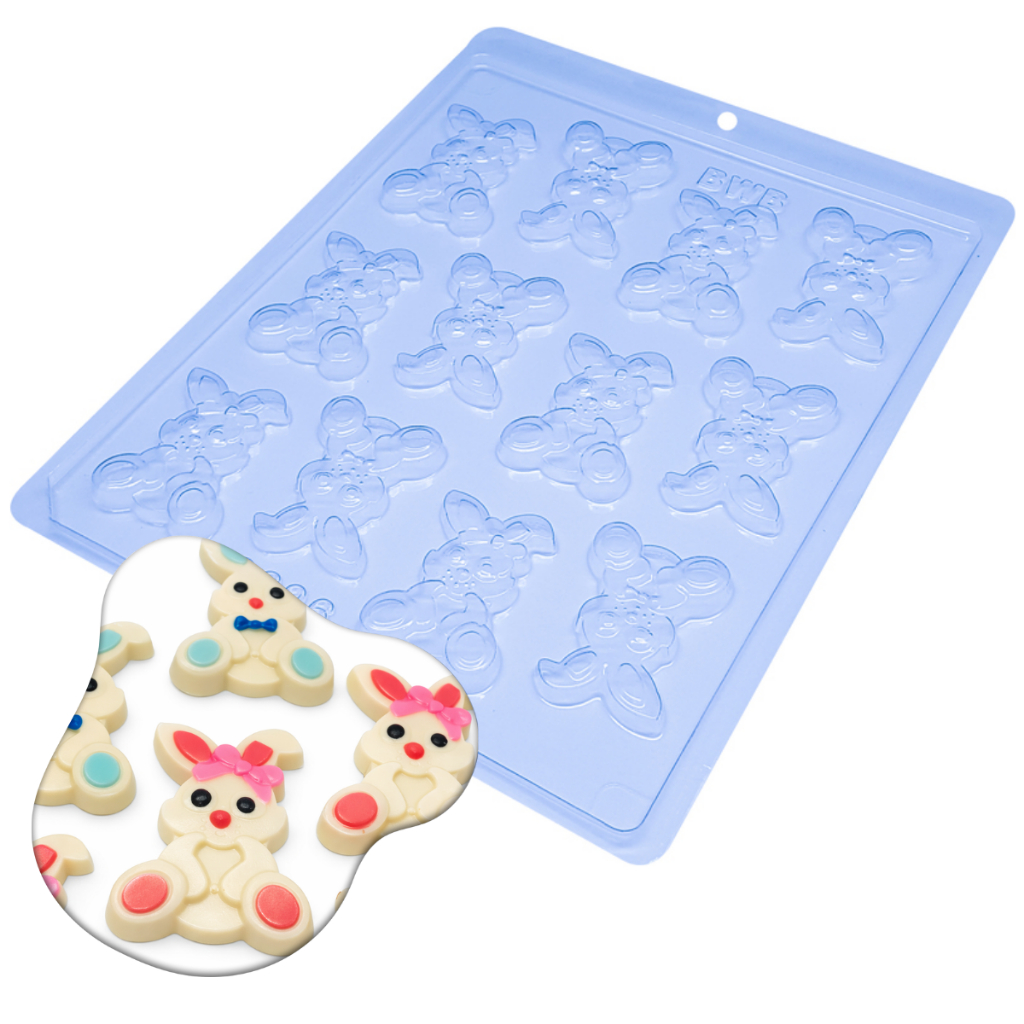 Forma Simples Coelhinhos da Páscoa Código: 9696 BWB Molde Chocolate Profissional em Oferta na Shopee