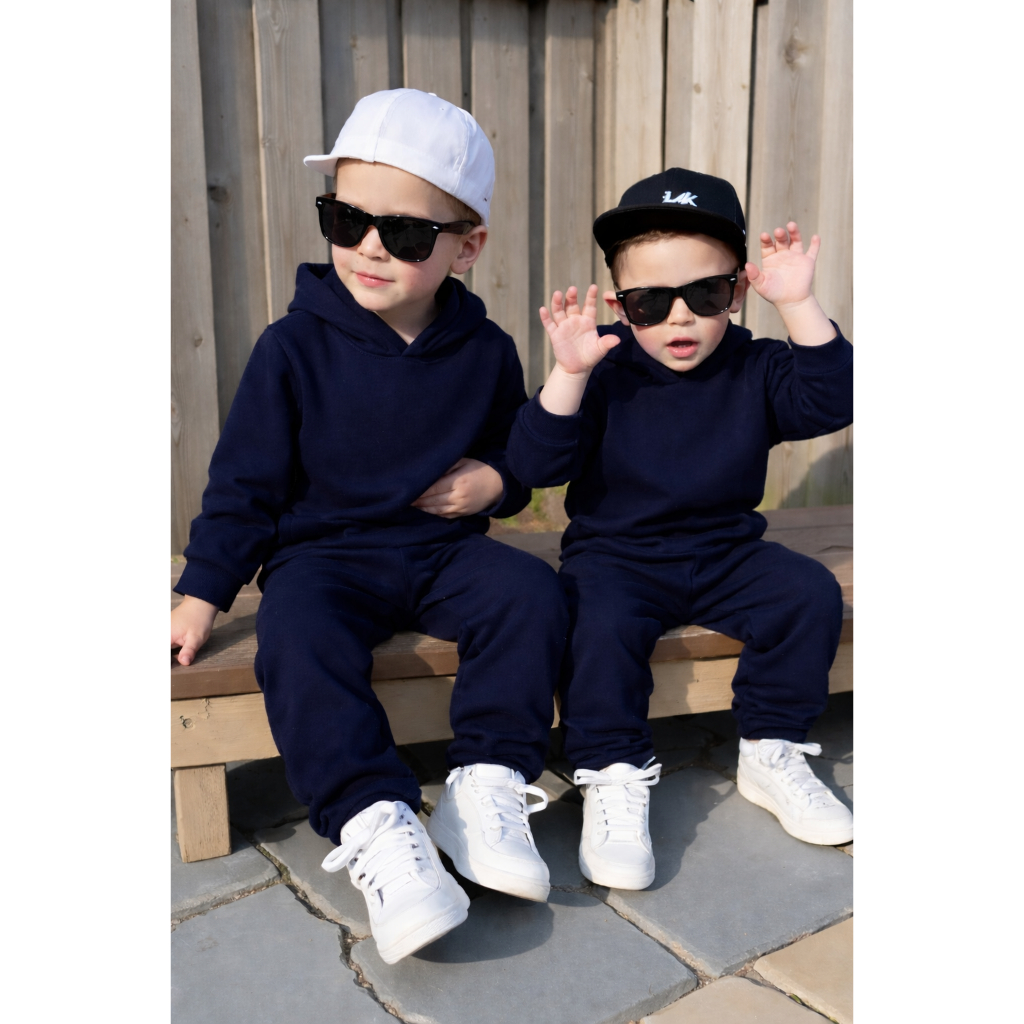 Conjunto Infantil Moletom Com Capuz Liso Menino Menina