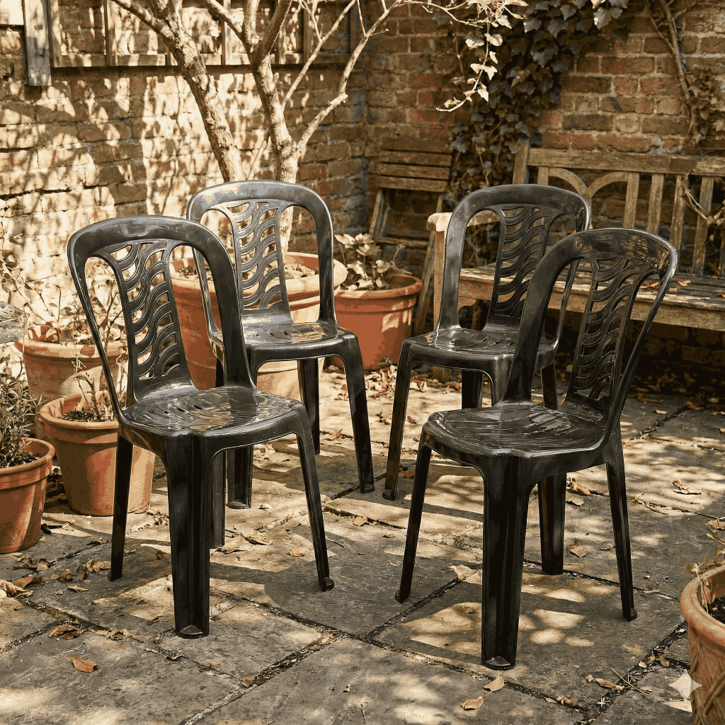 Kit 4 Cadeiras Bistrô Polipropileno Empilhável - Garden Life em Oferta na Shopee