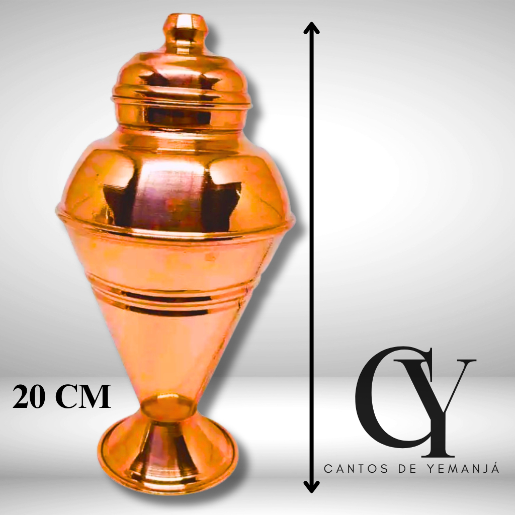 Quartinha em Metal Cobre Sem Asa 20 cm - Umbanda / Candomblé
