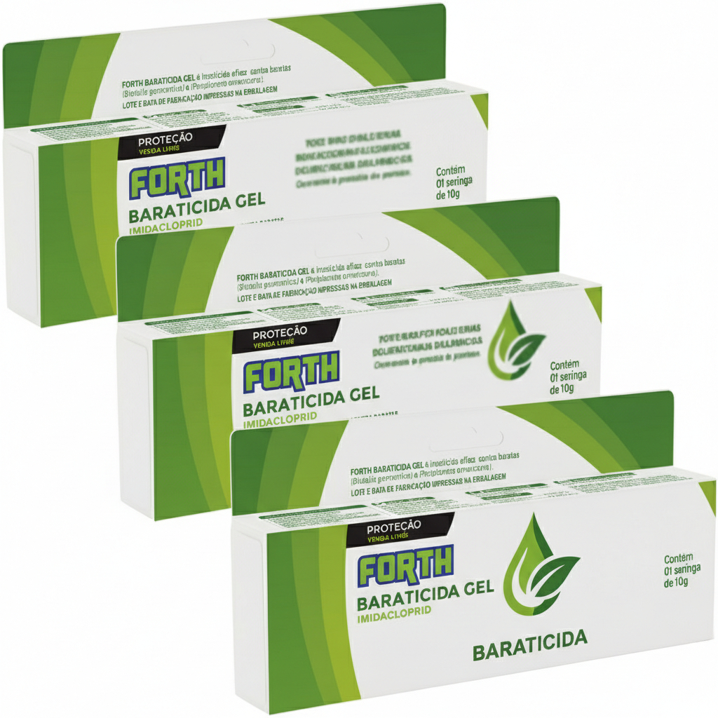 Kit 3 Forth em Gel Baratas - 10 g